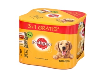 Pedigree Adult 3+1 Puszka Mokra Karma Dla Psów W Galaretce (2x Z Kurczakiem, 2x Z Wołowiną) 4x400g