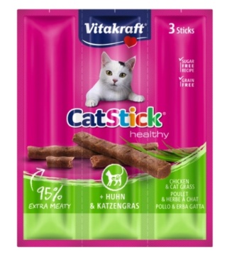 Vitakraft Cat Stick Mini Kabanosy Z Kurczakiem I Trawą 3x18g