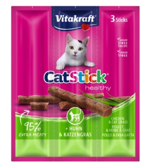 Vitakraft Cat Stick Mini Kabanosy Z Kurczakiem I Trawą 3x18g Vitakraft Cat Stick Mini Kabanosy Z Kurczakiem I Trawą 3x18g