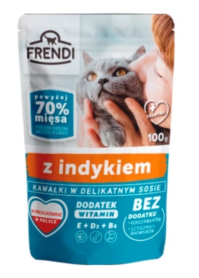 Frendi Kawałki W Delikatnym Sosie Z Indykiem 100g