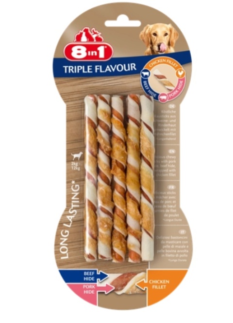 8in1 Triple Flavour Twisted Sticks 10szt