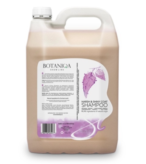 BOTANIQA Harsh & Shiny Coat Shampoo Szampon Dla Psów Szorstkowłosych 4l