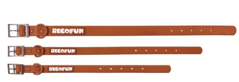 RecoFun Obroża z PVC brązowa