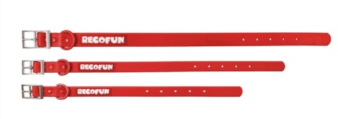 RecoFun Obroża z PVC czerwona