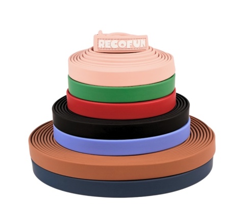 RecoFun Smycz treningowa z PVC czerwona