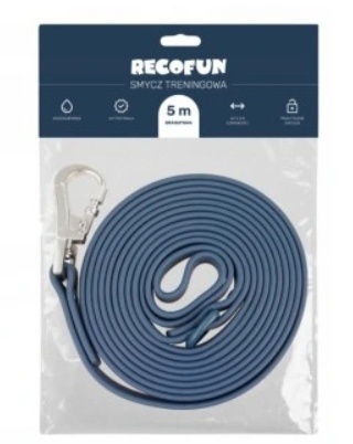 RecoFun Smycz treningowa z PVC granatowa
