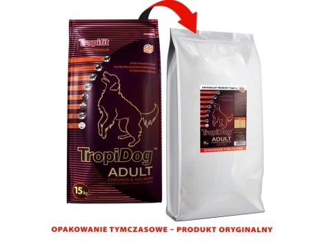 Tropidog Super Premium Adult Medium & Large Breed Kurczak I Łosoś 15kg