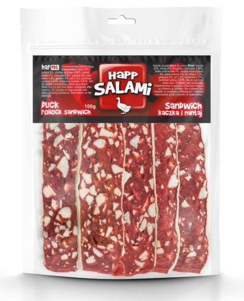 Salami sandwich z kaczką i mintajem 100g Salami sandwich z kaczką i mintajem 100g