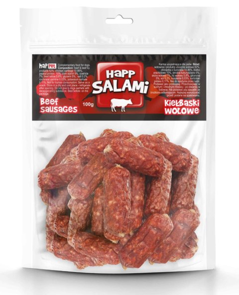 Salami wołowe kiełbaski 100g Salami wołowe kiełbaski 100g
