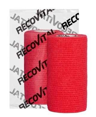 Bandaż kohezyjny czerwony 10 cm x 4,5 m