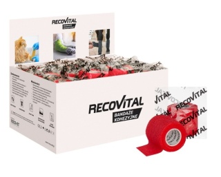 Bandaż kohezyjny czerwony 5 cm x 4,5 m