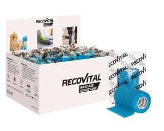 Bandaż kohezyjny niebieski 10 cm x 4,5 m