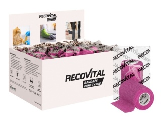 Bandaż kohezyjny różowy 7,5 cm x 4,5 m