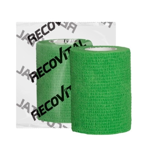 Bandaż kohezyjny zielony 7,5 cm x 4,5 m