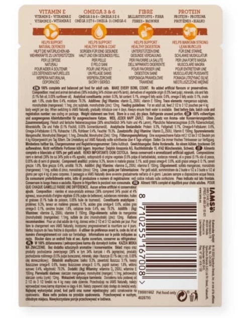 IAMS Naturally Z Kurczakiem I Jagnięciną Nowozelandzką W Sosie 85g