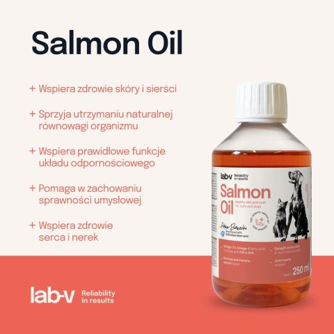 Lab-V Olej Z Łososia 100% Dla Psa I Kota W Każdym Wieku 250ml