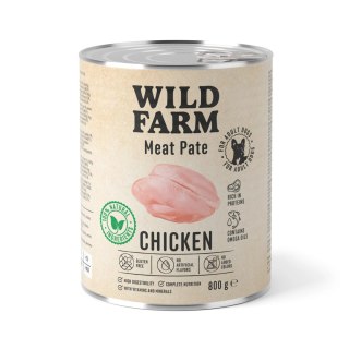 Wild Farm Pate Karma Mokra Dla Psa Z Kurczakiem Bezglutenowa 800g