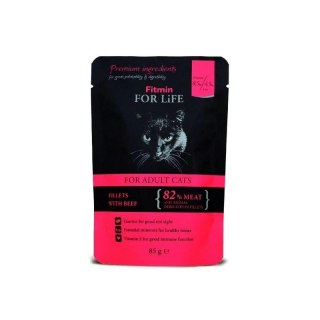Fitmin Cat For Life Adult Beef 85g