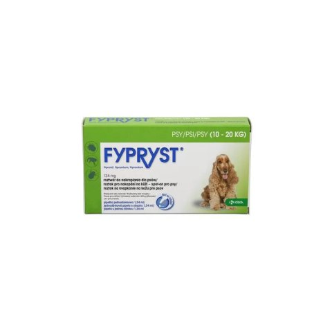 Krka Fypryst Spot On Krople Dla Psa Na Pchły I Kleszcze 10-20kg 134mg/1,34ml 1 Pipeta