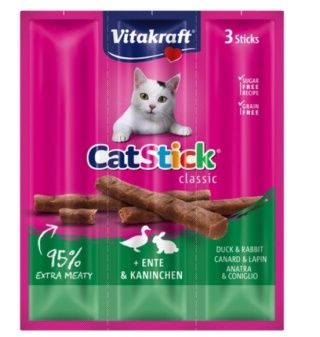 Vitakraft Cat Stick Mini Kabanosy Królik Z Kaczką 3x18g