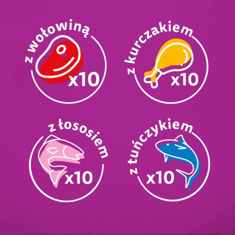 Whiskas Adult Saszetki 40 x 85g Mix Smaków - Mokra Karma Dla Kota