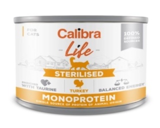 Calibra Cat Life Sterilised Karma Dla Kota Z Indykiem 200g