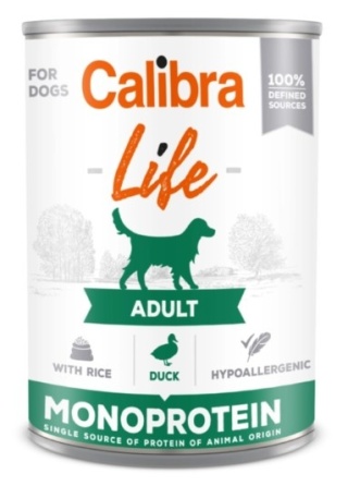 Calibra Dog Life Adult Duck With Rice Karma Dla Psa 400g