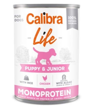 Calibra Dog Life Puppy & Junior Chicken Karma Dla Psa 400g