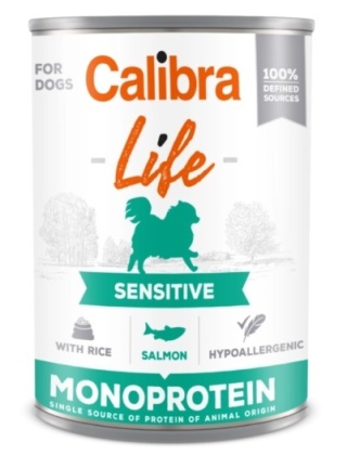 Calibra Dog Life Sensitive Salmon With Rice Karma Dla Psa 400g