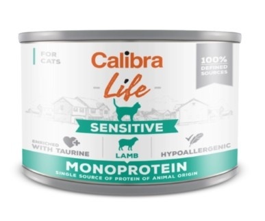 Calibra Cat Life Sensitive Karma Dla Kota Z Jagnięciną 200g