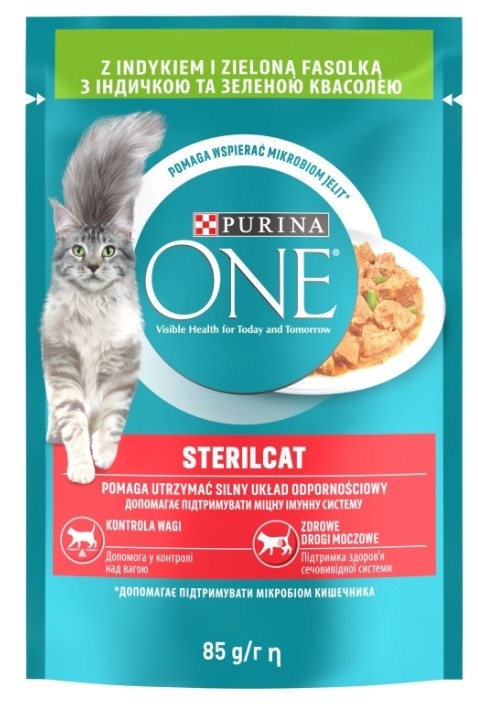 Purina One Sterilcat Karma Dla Kota Z Indykiem I Zieloną Fasolką 85g