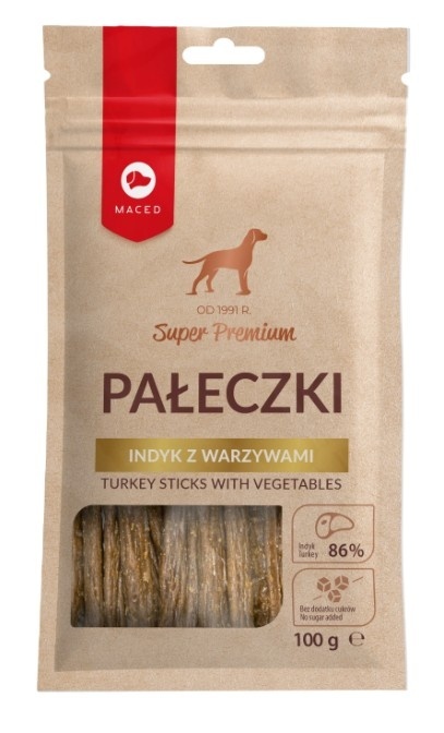 MACED Pałeczki Indyk z Warzywami 100g