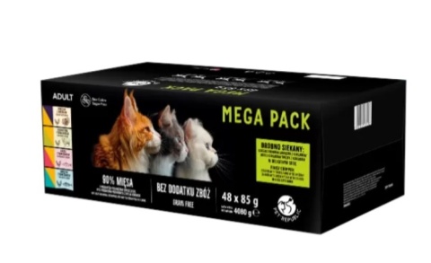 PetRepublic Mega Pack karma mokra dla kotów 48x85g