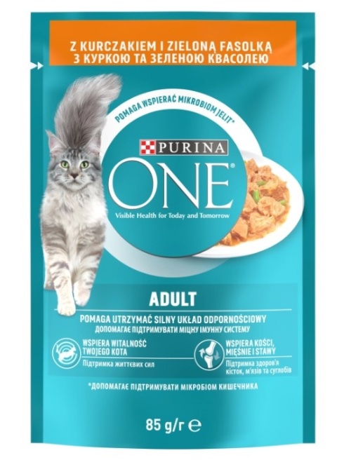 Purina One Adult Karma Dla Kota Z Kurczakiem I Zieloną Fasolką 85g