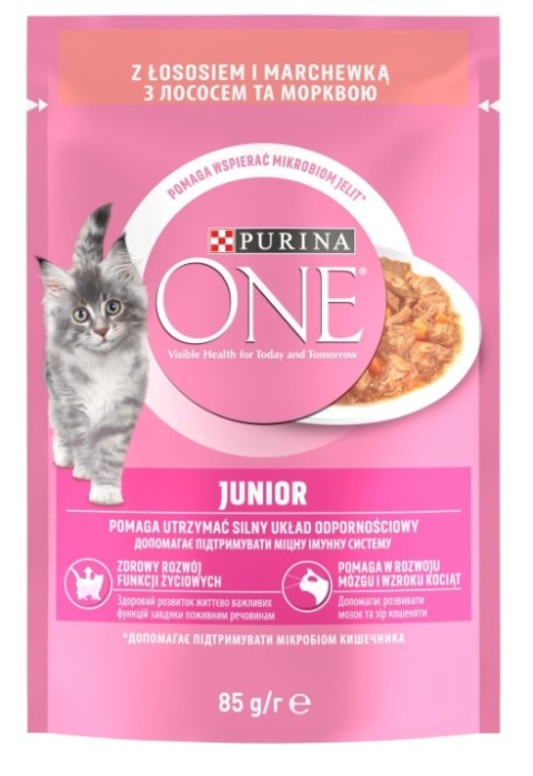 Purina One Junior Karma Dla Kociąt Z Łososiem I Marchewką 85g