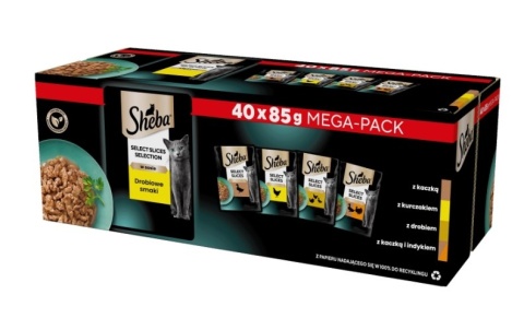 SHEBA® Selection Select Slices Drobiowe Smaki 40x85g
