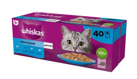 Whiskas Adult Saszetki 40 x 85g Rybne Przysmaki - Mokra Karma Dla Kota