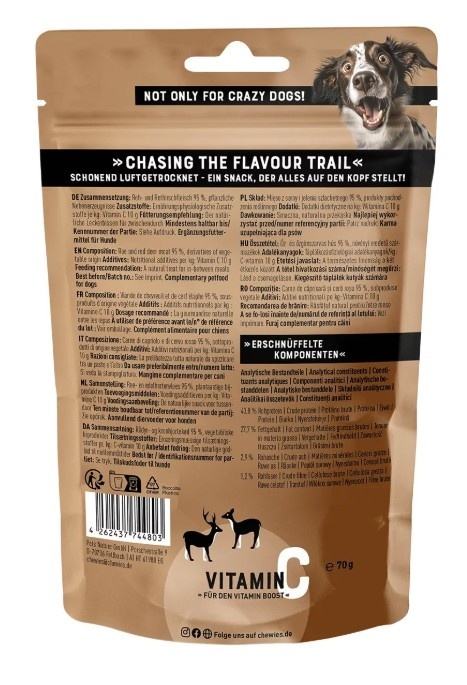 Chewies® Paski Mięsne Soft Sarna & Jeleń