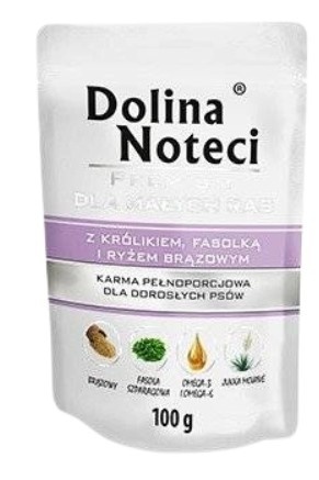 Dolina Noteci Premium Dla Psów Małych Ras Z Królikiem, Fasolką I Ryżem 100g