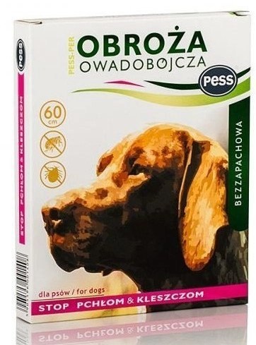 Pess Per Obroża Owadobójcza Dla Psa Bezzapachowa Brązowa 60cm