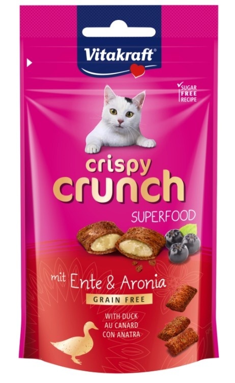 Vitakraft Crispy Crunch Z Kaczką I Aronią Dla Kota 60g