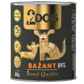 2Dog Mokra karma dla psa Bażant 84% ROYAL QUALITY 800g