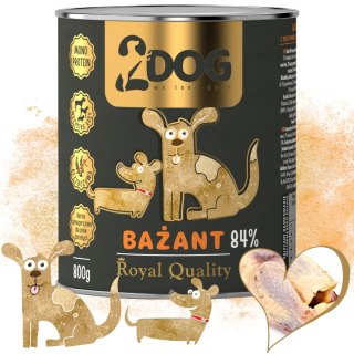2Dog Mokra karma dla psa Bażant 84% ROYAL QUALITY 800g