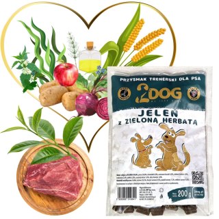 2Dog Przysmak treserski dla psa Jeleń z zieloną herbatą 200g
