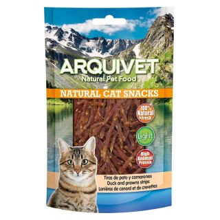 ARQUIVET Przysmak dla kota paski z kaczki i krewetek 50g