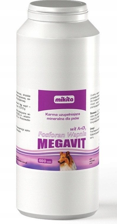 Mikita Fosforan Wapnia Wit. A+D3 Megavit 400 Tabletek