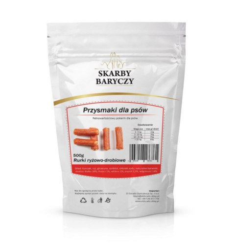 Skarby Baryczy rurki ryżowe z kurczakiem 500g