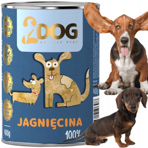 MOKRA KARMA DLA PSA 100% JAGNIĘCINA 400g MONOPROTEINOWA HIPOALERGICZNA