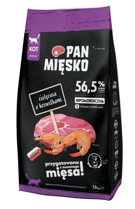 PAN MIĘSKO Cielęcina Z Krewetkami Dla Kota S 1,6kg