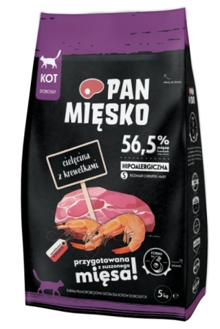 PAN MIĘSKO Cielęcina Z Krewetkami Dla Kota S 5kg